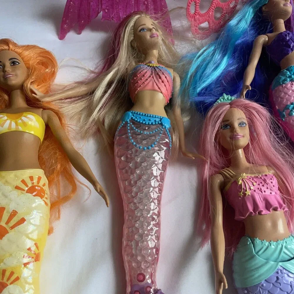 Lot Of 16 Barbie Mermaid Dolls, Dolphin, baby mermaid, boy mermaid, man mermaid